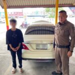 จับกุมหนุ่มใช้รถ BENZ สวมทะเบียน ติดป้ายทะเบียนปลอม