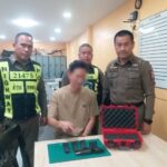 สกัดจับหนุ่มซีวิคหัวร้อน ชักปืนขู่รถบรรทุก แค้นขับปาดหน้า