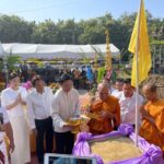 นายอำเภอท่ามะกาเป็นประธานในพิธี วางศิลาฤกษ์ การก่อสร้างเมรุไฟฟ้าวัดสำนักคร้อ