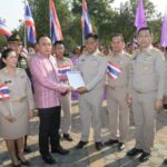 กำนันผู้ใหญ่บ้านและประชาชนชาวนนทบุรีร่วมใจแสดงพลังปกป้องสมเด็จพระเทพฯ และแสดงความจงรักภักดี