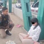 นาทีชีวิต!!! สาวจะกระโดดสะพานนนทบุรี (นวลฉวี) โชคดีพลเมืองดีช่วยไว้ทัน