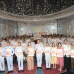 นนทบุรี กระทรวงมหาดไทย จัดพิธีรับพระราชทานลายผ้า ศิริราชพัสตราภรณ์