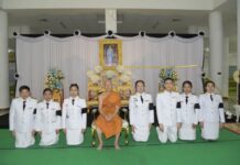 จังหวัดนนทบุรีประกอบพิธีบำเพ็ญกุศลสวดพระอภิธรรม อุทิศถวายพระราชกุศล แด่สมเด็จพระนางเจ้าสิริกิติ์ พระบรมราชินีนาถ พระบรมราชชนนีพันปีหลวงฃ