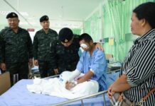 แม่ทัพภาคที่ 2 เยี่ยมให้กำลังใจกำลังพลบาดเจ็บจากเหตุเหยียบกับระเบิดชายแดน