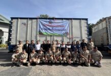 สมุทรปราการ 281168 ผู้ว่าฯศุภมิตรส่งขบวนรถธารน้ำใจชาวสมุทรปราการสู่ผู้ประสบอุทกภัยทางภาคใต้