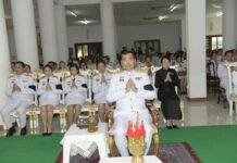 นนทบุรี-ประกอบพิธีบำเพ็ญกุศลปัญญาสมวาร (50 วัน) อุทิศถวายเป็นพระราชกุศล แด่สมเด็จพระนางเจ้าสิริกิติ์ พระบรมราชินีนาถ พระบรมราชชนนีพันปีหลวง