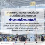 สมุทรปราการ ท่าอากาศยานสุวรรณภูมิยืนยันระบบเช็กอินของสนามบินทำงานได้ตามปกติ