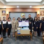 ผู้ว่าราชการจังหวัดฉะเชิงเทรา/นายกเหล่ากาชาดจังหวัดฉะเชิงเทรา รับมอบแอลกอฮอล์จากองค์การสุรา กรมสรรพสามิต สำหรับสนับสนุนกิจกรรมของเหล่ากาชาดจังหวัดฉะเชิงเทรา