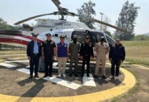 เฮลิคอปเตอร์ระดมดับไฟป่า “เอราวัณ” คุมเพลิงภูเขาสูงชัน เร่งลดควันกระทบนักท่องเที่ยวสงกรานต์