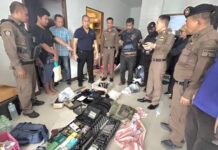 รวบตั้มกระทุ่มแบนพร้อมยุทธภัณฑ์เสื้อเกราะอาวุธปืนกระสุนยาบ้ามาครบ