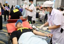 สมุทรปราการ ท่าอากาศยานสุวรรณภูมิ รวมพลังจิตอาสา บริจาคโลหิต–อวัยวะ ถวายเป็นพระราชกุศลแด่สมเด็จพระนางเจ้าสิริกิติ์ พระบรมราชินีนาถ พระบรมราชชนนีพันปีหลวง