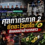 มุกดาหาร ปราบปรามศุลกากรภาค 2 ยึดอะโวคาโดลักลอบนำเข้าจากลาว