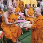 วัดพิบูลสัณหธรรมจัดพิธีปลงผม–ทำขวัญนาค 22 รูป เตรียมบรรพชาอุปสมบทหมู่ ครั้งที่ 4 เฉลิมพระเกียรติในหลวง ร.10