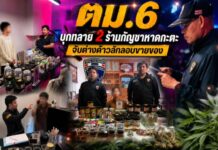 ตม.6 บุกทลาย 2 ร้านกัญชาหาดกะตะ จับต่างด้าวลักลอบขายของ