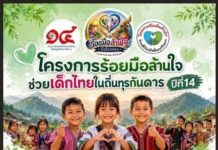 แถลงข่าวยิ่งใหญ่! “โครงการร้อยมือล้านใจช่วยเด็กไทยในถิ่นทุรกันดาร ปีที่ 14” พร้อมเดินหน้าส่งต่อโอกาสสู่เด็ก 1,700 คน จ.บึงกาฬ