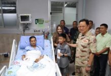นายกรัฐมนตรีพร้อมคณะ ตรวจเยี่ยมให้กำลังใจกำลังพลปฏิบัติหน้าที่ป้องกันชายแดนไทย – กัมพูชา”