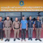 ตำรวจทางหลวงสมุทรสงครามจับกุมผู้ต้องหาหลบหนีหมายจับ หนึ่งในสมาชิกแก๊งเงินกู้ดอกเบี้ยโหด