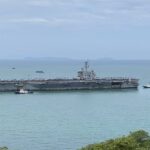 USS Abraham Lincoln ถึงแหลมฉบัง จ่อเทียบท่า C0 รับกำลังพล 5,000 นาย ก่อนขึ้นฝั่งมุ่งพัทยา เรือบรรทุกเครื่องบินพลังงานนิวเคลียร์ USS Abraham Lincoln (CVN-72)