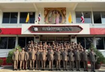 สภ.ท่าเรือกาญจน์ทำบุญเลี้ยงพระวันตำรวจ
