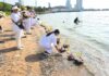 สมาคมพุทธมามก สว่างประทีปธรรมสถานศรีราชา ทำพิธีลอยกระทงเจก่อนสิ้นสุดเทศกาลถือศีลกินเจประจำปี 2569